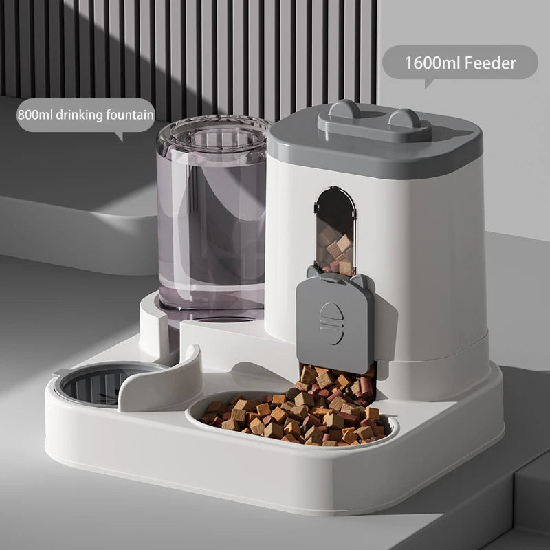 Large Capacity 2-in-1 Pet Feeder & Water Dispenser – Automatic Cat & Dog Feeding Bowl