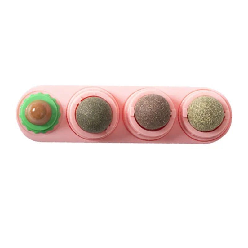4-in-1 Catnip & Silver Vine Ball, Rotating Dental Chew Toy