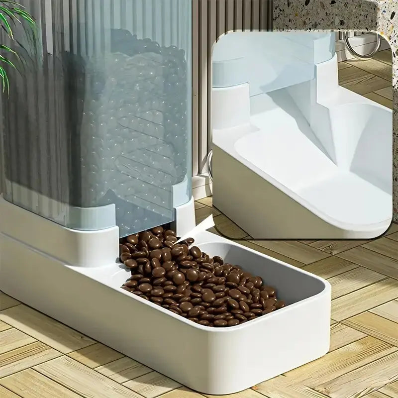 Automatic Gravity Pet Feeder & Water Dispenser Set – Food and Water Station for Dogs & Cats