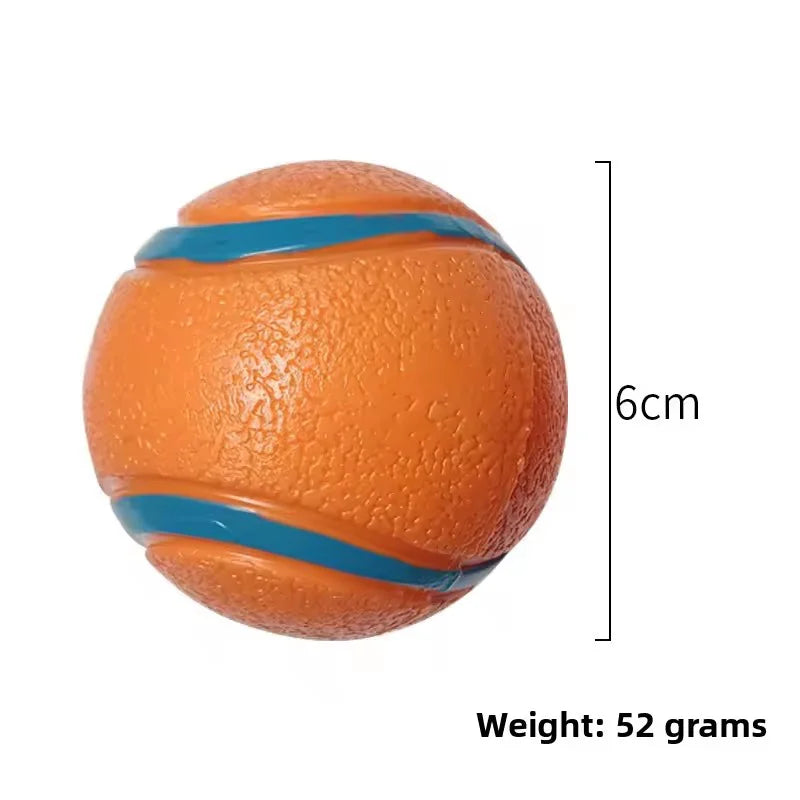Dog Squeaky Toy Ball Elastic Rubber Ball Bite Resistant Interactive Training Teeth Cleaning Chew Toy For Small Medium Large Dogs