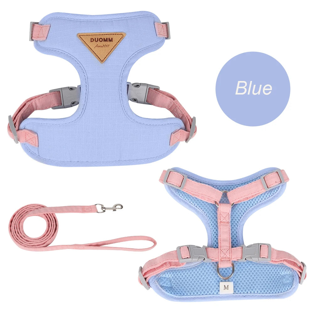 Pet Harness & Leash Set for Cats & Small Dogs, Breathable Durable Walking Harness