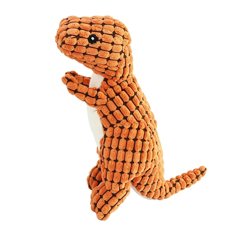 Funny Dinosaur Plush Dog Toy – Squeaky Stuffed Chew Toy for Training, Teething & Exercise