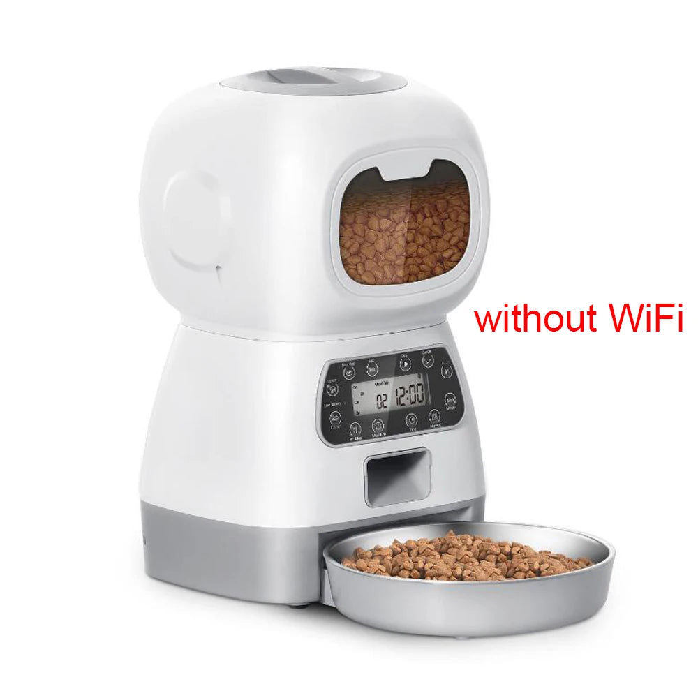 3.5L WiFi Smart Automatic Pet Feeder – Timed Slow Feeder with Voice Recorder for Cats & Dogs