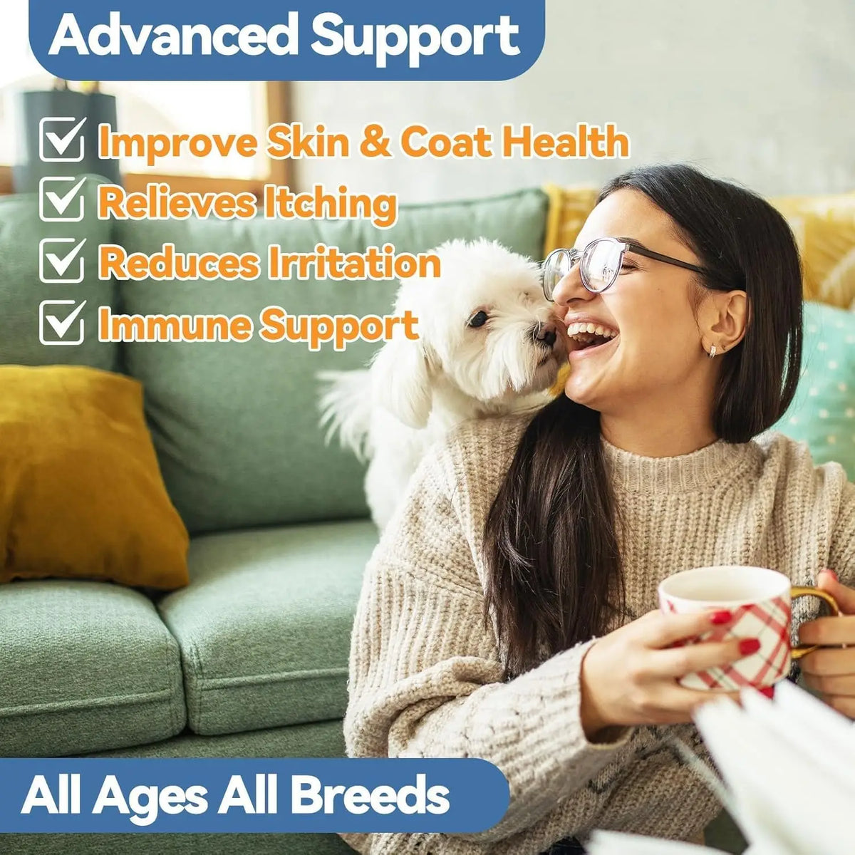 Natural Yeast Relief Drops for Dogs – 60ml Ear & Skin Comfort Allergy Support Supplement