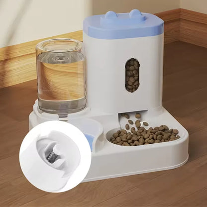 Large Capacity 2-in-1 Pet Feeder & Water Dispenser – Automatic Cat & Dog Feeding Bowl
