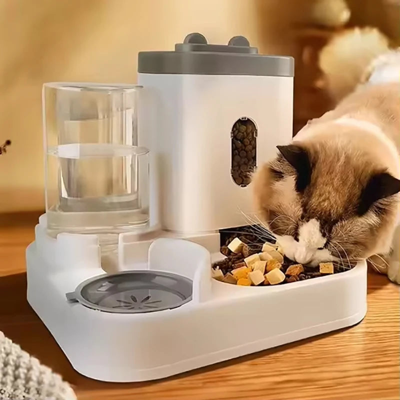 Large Capacity 2-in-1 Pet Feeder & Water Dispenser – Automatic Cat & Dog Feeding Bowl