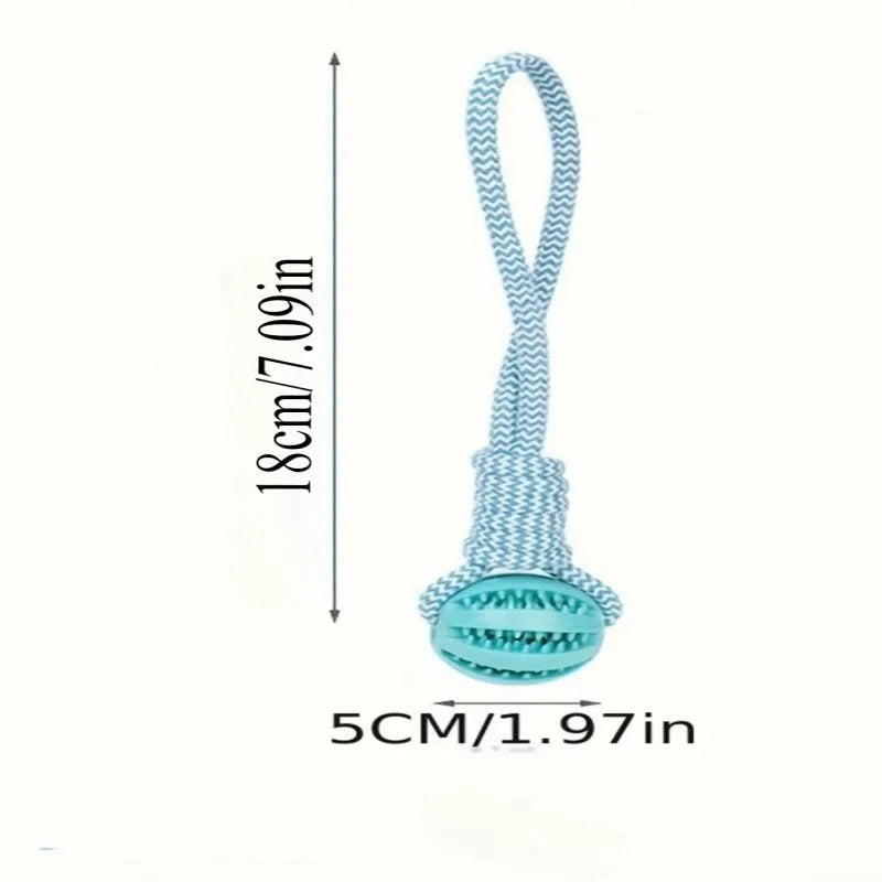 Interactive Dog Toy for Large Breeds – Tug Rope with Treat Dispenser Ball & Dental Chew
