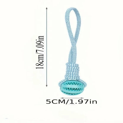 Interactive Dog Toy for Large Breeds – Tug Rope with Treat Dispenser Ball & Dental Chew