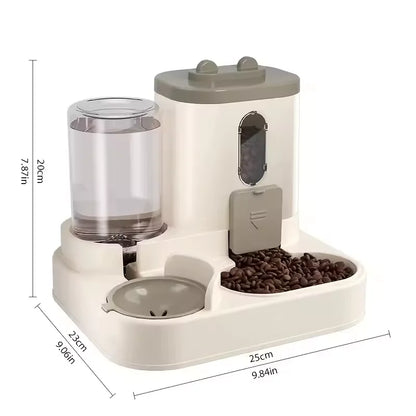 Large Capacity 2-in-1 Pet Feeder & Water Dispenser – Automatic Cat & Dog Feeding Bowl