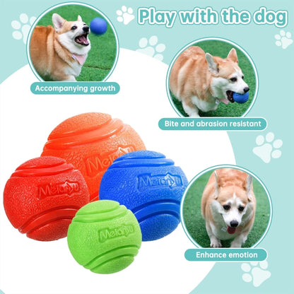 Solid Rubber Bouncy Ball Dog Toy – Durable Chew Ball for Outdoor Fetch & Retrieve Training