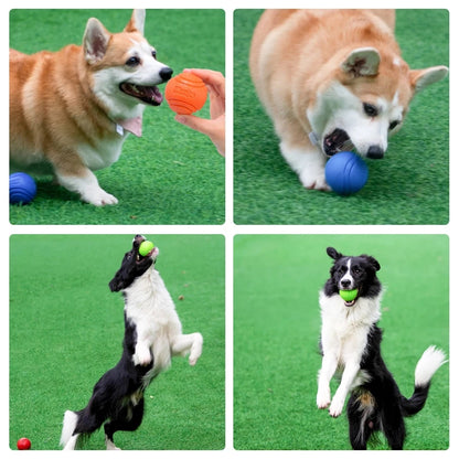 Solid Rubber Bouncy Ball Dog Toy – Durable Chew Ball for Outdoor Fetch & Retrieve Training