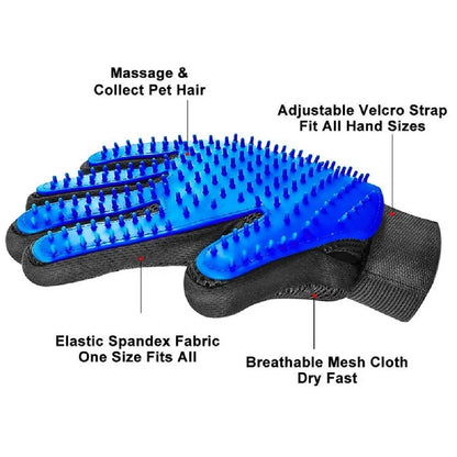 Pet Grooming Glove – Cat & Dog Deshedding Brush Glove for Hair Removal and Massage