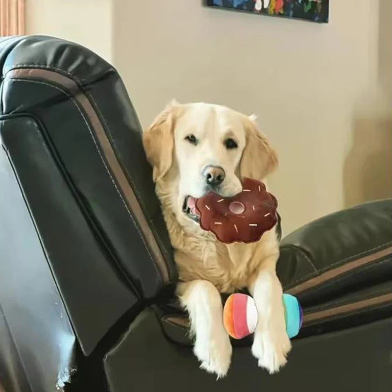 A 7-piece puppy toy set featuring adorable plush fruit and vegetable designs. These soft, chewable toys are perfect for playtime, interactive activities, and keeping your puppy entertained.