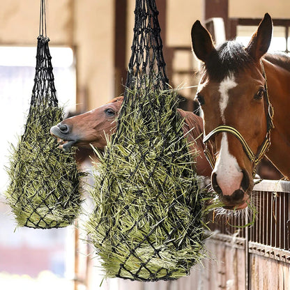 Durable Small-Hole Horse Hay Net, Slow Feed Hay Bag