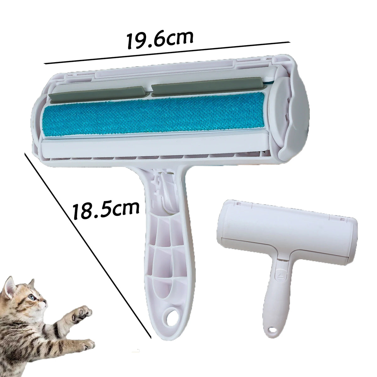 Reusable Pet Hair Removal Mitt & Self-Cleaning Lint Roller Set for Furniture, Couch & Carpet