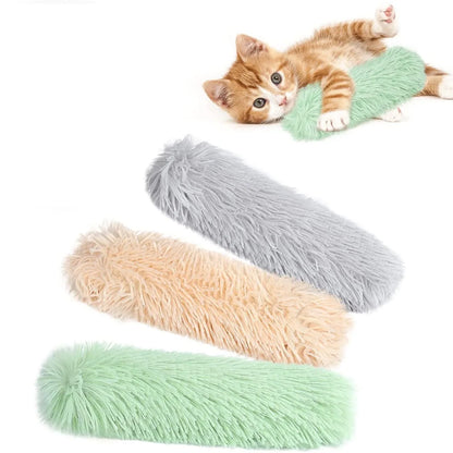 Catnip Plush Cat Chew Toy – Interactive Bite Strip Pillow Teaser for Cats (MWJ07)