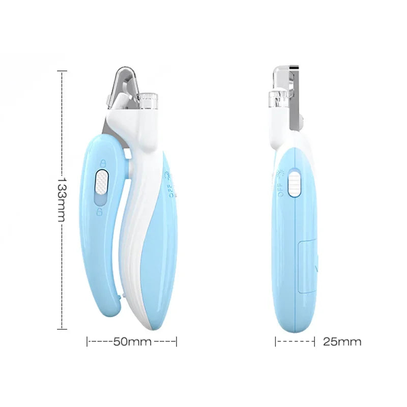 LED Light Pet Nail Clippers – Stainless Steel Professional Claw Trimmer for Dogs, Cats & Rabbits