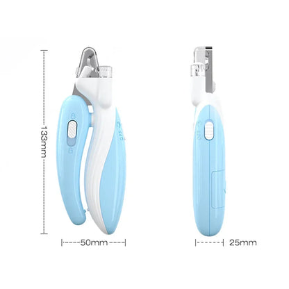 LED Light Pet Nail Clippers – Stainless Steel Professional Claw Trimmer for Dogs, Cats & Rabbits