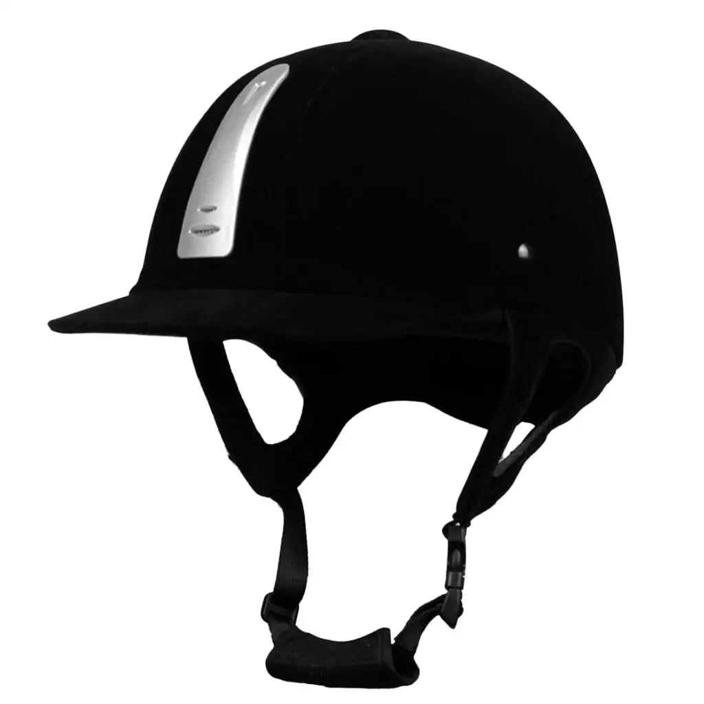 Velvet Horse Riding Helmet – Ventilated Youth Equestrian Safety Headgear