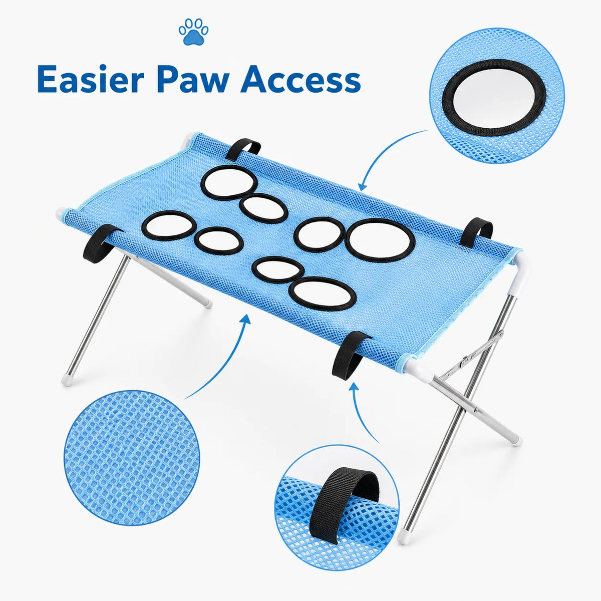 Foldable Pet Grooming Hammock, Small Pet Dog & Cat Nail Trimming Helper