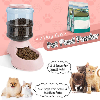 Automatic Water Dispenser for Dogs & Cats – Large Capacity Gravity Pet Drinker Bowl