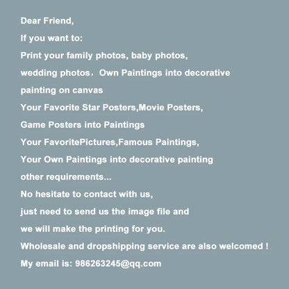 Custom Photo Canvas Print – Personalized Pet & Family Picture Wall Art Home Decor Poster