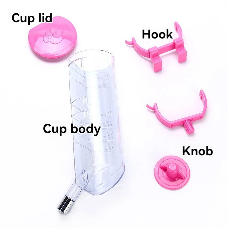 Hanging Pet Water Dispenser for Cages – Automatic Drinking Fountain with No-Leak Spout