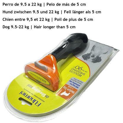 Pet Grooming Brush & Comb – Dog & Cat Hair Detangler, Knot Remover & Anti-Lice Grooming Tool for Short & Long Hair