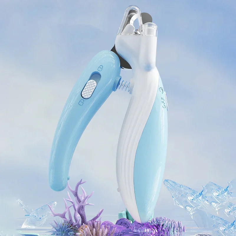 LED Light Pet Nail Clippers – Stainless Steel Professional Claw Trimmer for Dogs, Cats & Rabbits