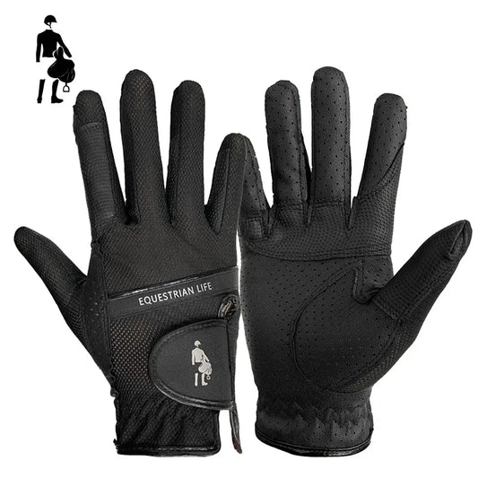 Equestrian Riding Gloves – Breathable Elastic Mesh, Non-Slip & Wear-Resistant Grip Gloves