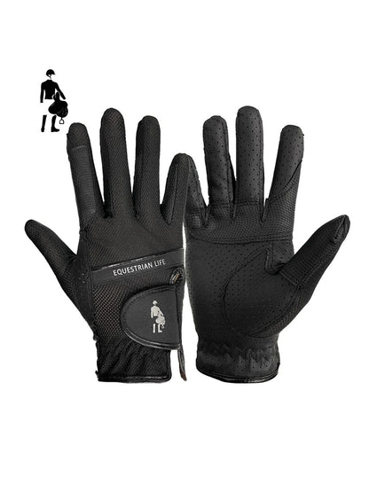 Equestrian Riding Gloves – Breathable Elastic Mesh, Non-Slip & Wear-Resistant Grip Gloves