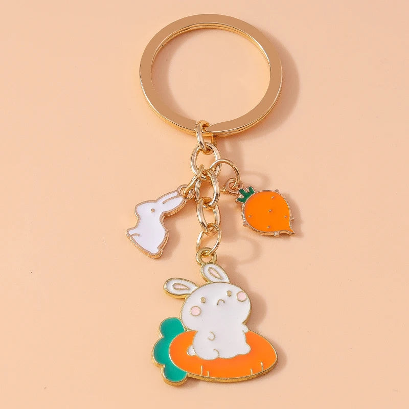 Enamel Horse Unicorn Keychain, Cute Animal Key Ring Pendant, Car Key Holder, Handbag Accessory, DIY Jewelry Gift for Women and Girls