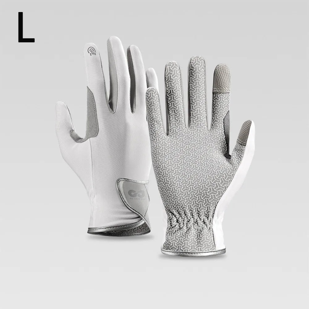 Breathable Equestrian Riding Gloves, Non-Slip Lightweight Sun Protection