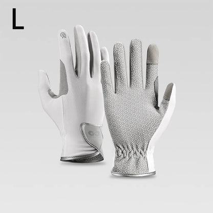Breathable Equestrian Riding Gloves, Non-Slip Lightweight Sun Protection
