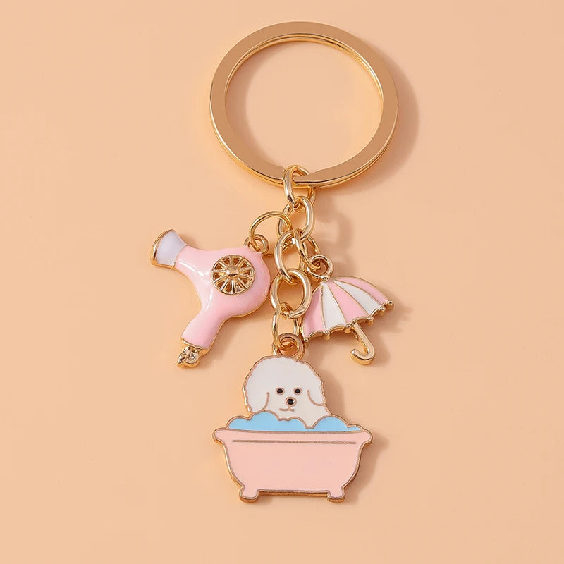 Enamel Horse Unicorn Keychain, Cute Animal Key Ring Pendant, Car Key Holder, Handbag Accessory, DIY Jewelry Gift for Women and Girls