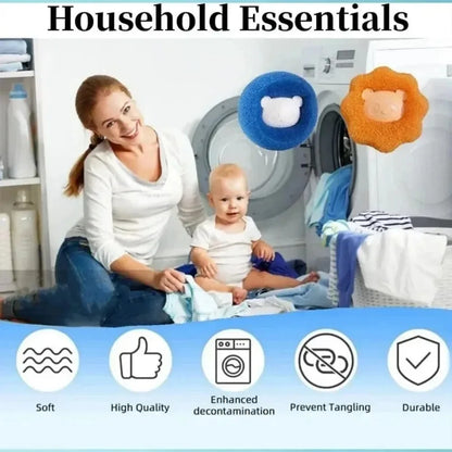 Reusable Laundry Balls, Wash & Reuse to Remove Pet Hair and Lint