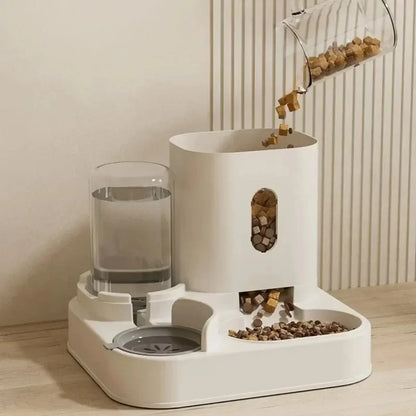 Automatic Pet Feeder with Water Fountain – Large Capacity Food Storage Dispenser for Cats & Dogs