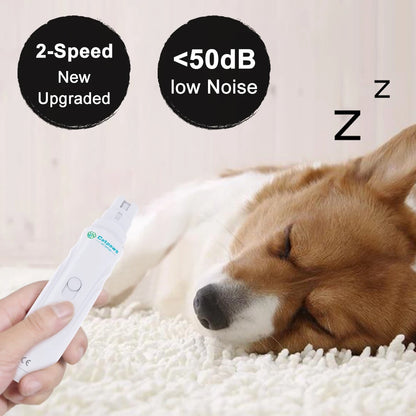 USB Rechargeable Electric Pet Nail Grinder – Quiet Dog & Cat Claw Trimmer