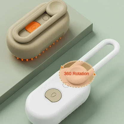 3-in-1 Steam Pet Grooming Brush – Spray Massage Comb for Detangling & Hair Removal (Cats & Dogs)