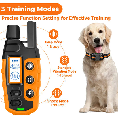 Remote Dog Training Collar – Waterproof E-Collar with Vibration & Static Modes, 3300 ft Range
