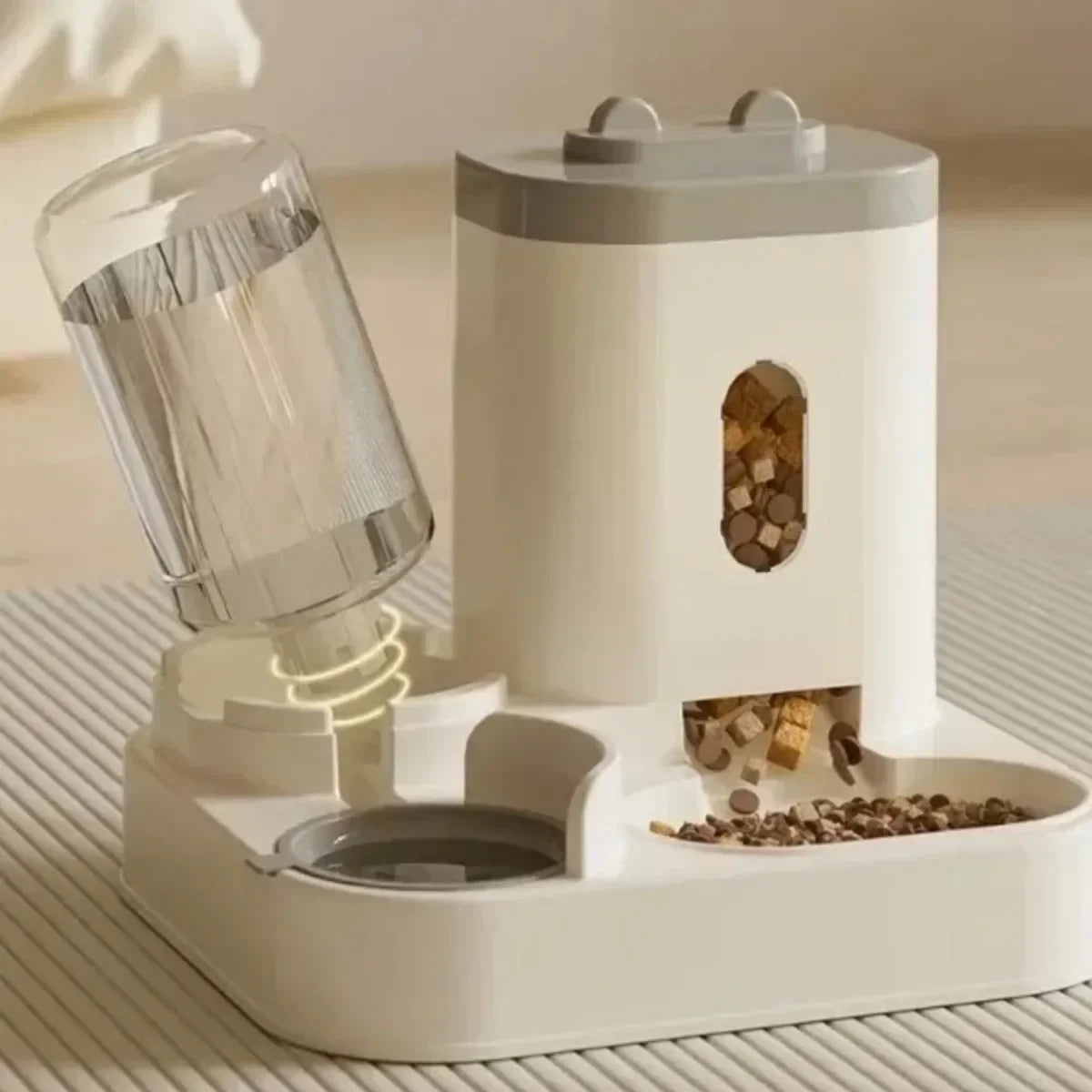 Automatic Pet Feeder with Water Fountain – Large Capacity Food Storage Dispenser for Cats & Dogs
