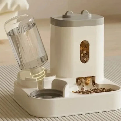 Automatic Pet Feeder with Water Fountain – Large Capacity Food Storage Dispenser for Cats & Dogs