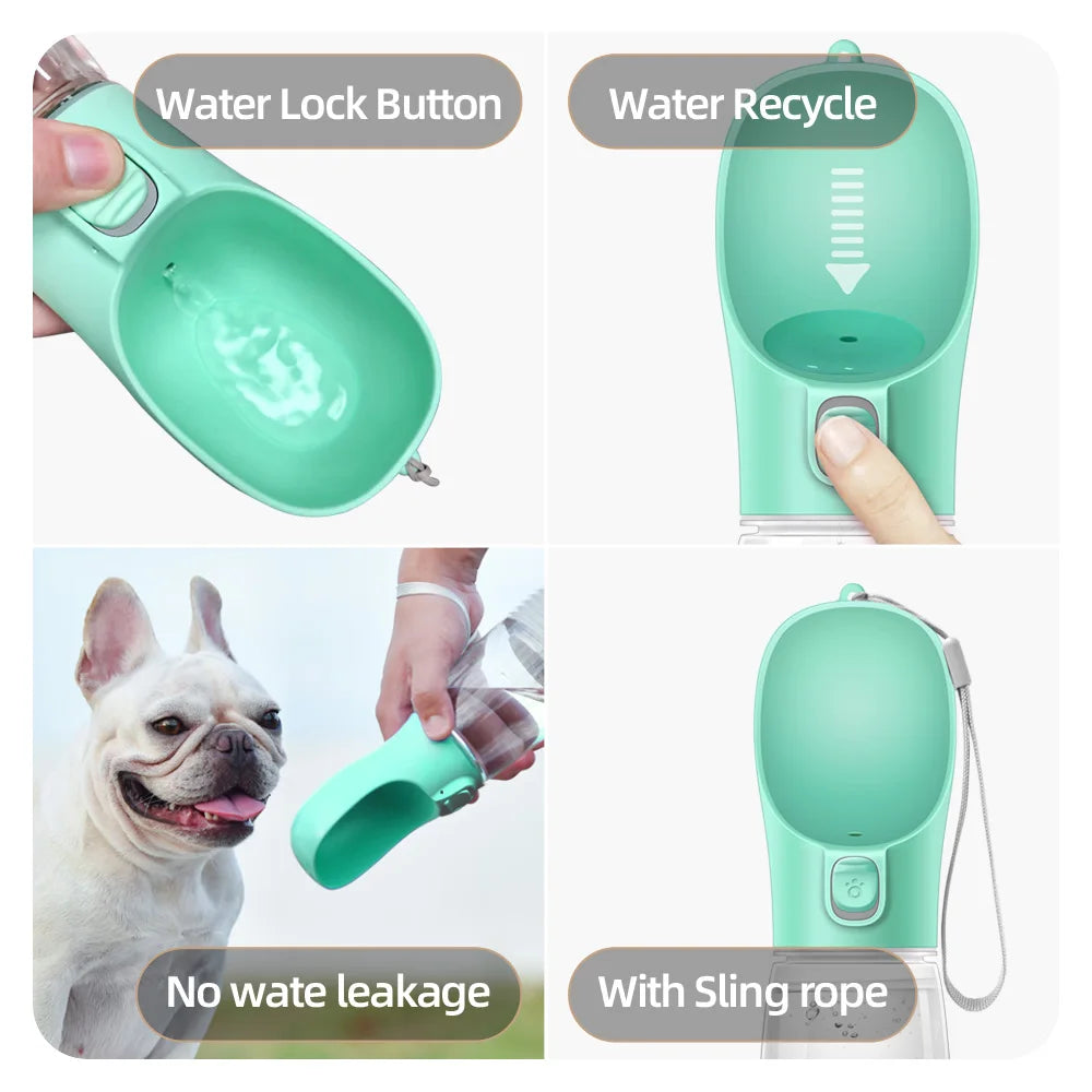 Dog Water Bottle – Leakproof Portable Travel Water Feeder for Dogs & Cats