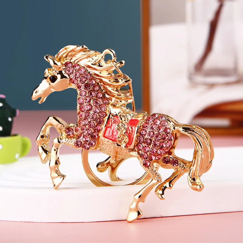 Horse Keychain, Equestrian Key Ring Pendant, Creative Jewelry Accessory, Party Favor and Gift
