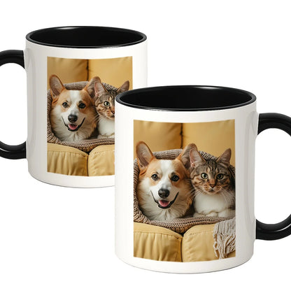Custom 11oz Photo Coffee Mug – Personalized Picture & Text Mug Gift for Boyfriend, Girlfriend & Friend