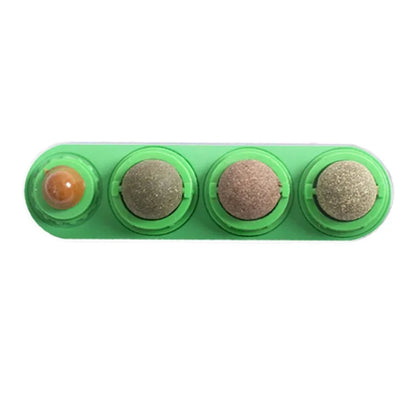 4-in-1 Catnip & Silver Vine Ball, Rotating Dental Chew Toy