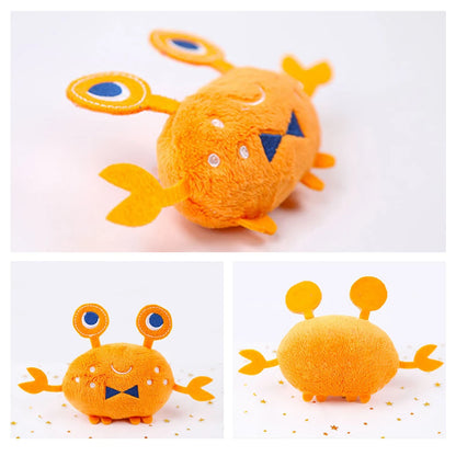 Cute Plush Squeaky Dog Toy, Cartoon Fruit Animal Chew Toy, Interactive Puzzle Toy for Dogs and Cats