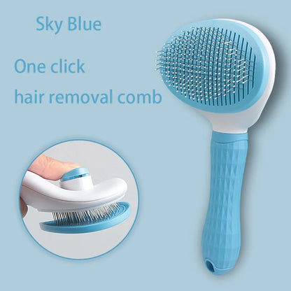Pet Grooming Brush – Cat & Dog Hair Remover Comb for Puppies & Kittens, Deshedding & Grooming Tool