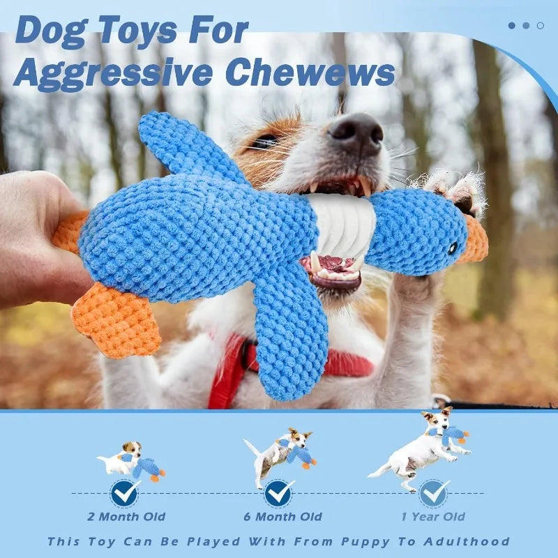 Squeaky Plush Chew Toy for Dogs & Cats – Interactive Toy for Aggressive Chewers