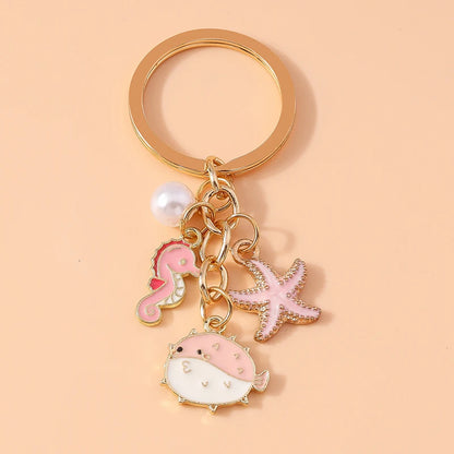 Enamel Horse Unicorn Keychain, Cute Animal Key Ring Pendant, Car Key Holder, Handbag Accessory, DIY Jewelry Gift for Women and Girls